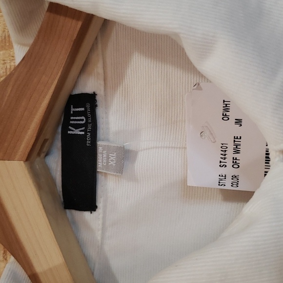 KUT from the Kloth NWT Off White Button Front Shirt Size XXL - Picture 2 of 7